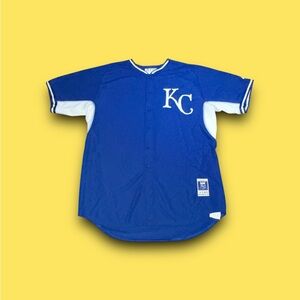 Kansas City Royals MLB Majestic cool base jersey blue mens 54